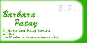 barbara patay business card